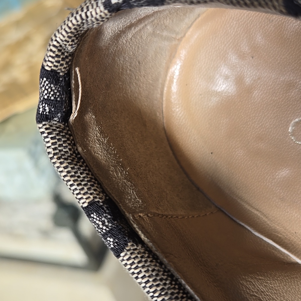Gucci Gray and Black Monogram Loafers - Picture 10 of 17